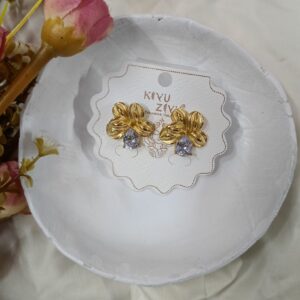 ANTI-TARNISH FLORA STATEMENT EARRING